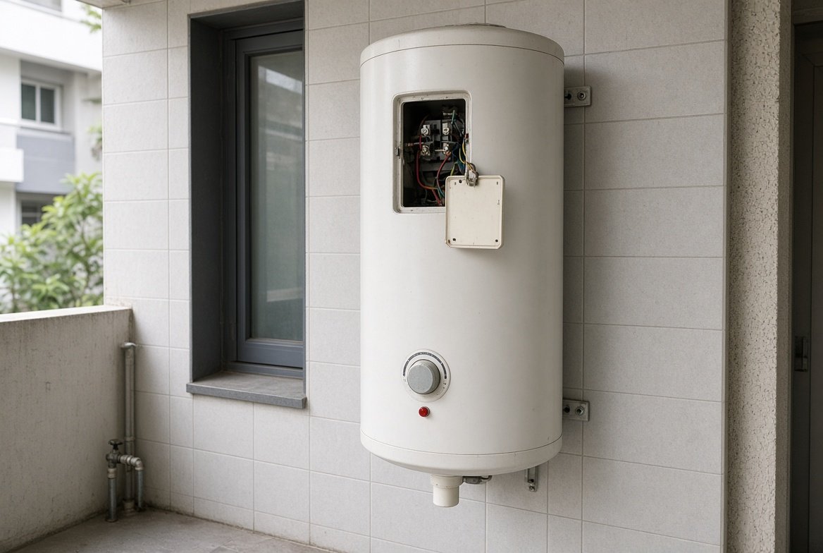 Job 04 — Water heater terminal cover open